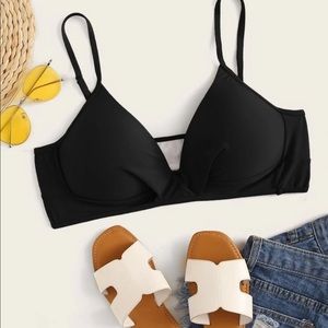 Black Push Up Bikini Top